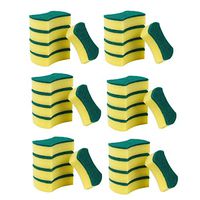 Lanhui 30 Pcs Dishwashing Sponge Double-Sided Decontamination Kitchen Emery Magic Clean Rub Pot Rust Focal Stains Sponge (B（30pcs）)