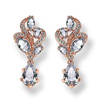 Goober Liu Goldfish Modeling Fashion Crystal Earrings,Zircon-Gemstone Eardrop, 1 Pair (White)