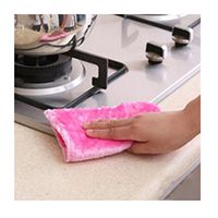 Edtoy Pink Microfiber Cleaning Dishcloth, The perfect scrubber, dish cloth, sponge and scouring pad to clean your dishes, pots & pans