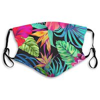 NiYoung Colorful Palm Leaf Anti-Dust Earloop Face Covers for Women Men, Pollen Running Cleaning Half Face Mouth Cover - Adjustable Elastic Band, Anti-Allergies