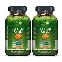 Irwin Naturals 3-in-1 Joint Formula - Powerul Joint Support Supplement with Glucosamine, Chondroitin, Turmeric & Boswellia - 90 Liquid Softgels (Pack of 2)