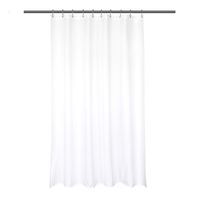Barossa Design Waterproof Fabric Shower Stall Curtain Liner 54" W x 78" H - Hotel Quality, Machine Washable, White Shower Liner for Bath Tub, 54x78