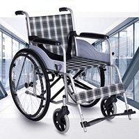 Wheelchair Aluminum, Portable Fold Travel Band Non-Slip Pedal Self-propelled Elderly Disabled Scooter