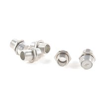 uxcell 5 Pcs Silver Tone Metal 5mm LED Bezel Mounting Holder w Plastic Inserts
