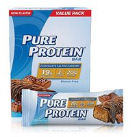 Pure Protein Bars, High Protein, Nutritious Snacks to Support Energy, Low Sugar, Gluten Free, Chocolate Salted Caramel, 1.76oz, 12 Pack