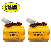 (2 Pack) Exit Sign Emergency Light Sharp 51500RS CE140P E82082100 Aritech 10050205 Lithonia ENB-06006 ENB06006 Prescolite 6v 1000mAh Ni-CD Battery Pack Replacement