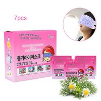 Steam Warm Eye Mask, 7pcs Disposable Steam Warming Sleep Mask Pad for Tired Eyes Relaxing(Chamomile)