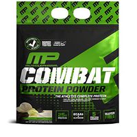 MusclePharm Combat Protein Powder, Essential Whey Protein Powder, Isolate Whey Protein, Casein and Egg Protein with BCAAs and Glutamine for Recovery, Vanilla, 10-Pound, 125 Servings