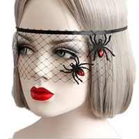 Gothic Veil Mask Headband Hairband Spider Halloween Cosplay Party Masquerade