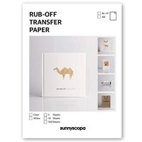 Sunnyscopa Inkjet Rub-off Transfer Paper (Clear, 5 sheets)