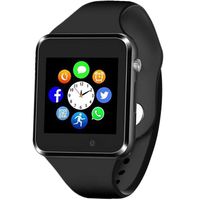 Sazooy Smart Watch Bluetooth Touchscreen Smart Wrist Watch Smartwatch Phone Fitness Tracker with SIM SD Card Slot Camera Pedometer Compatible iOS iPhone Android Samsung for Women Kids Men (Black)