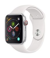 Apple Watch Series 4 (GPS + Cellular, 44mm) - Silver Aluminum Case with White Sport Band
