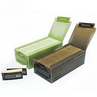 2 Boxes Moon Combo Hemp + Mix FLAXED Tobacco Rolling Papers 70 * 36mm 5000 Leaves 100 booklets