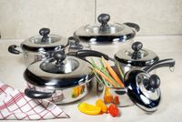 Cookpro 555 10Pc Cookware Set Stainless Steel With Glass Lids