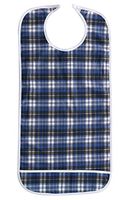 Healthcare Adult Elders Dining Mealtime Bib Cloth Clothing Protector Disability Aid Apron Waterproof Washable Reusable (45 * 90cm, Blue)