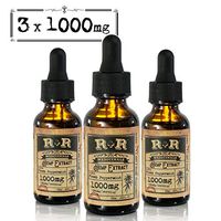 3 Pack of 1000mg Hemp Oil :: Hemp Oil For Pain Relief :: Hemp Oil for Sleep, Stress Relief, Mood Support, Deeper Sleep, Skin Care :: (3000mg, 3 x 1000mg Bottles, 90-Day Supply) :: R+R Medicinals