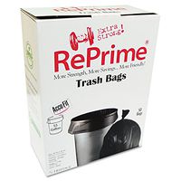 RePrime H8053PKRC1 Can Liners, 55gal, 1.3mil, Black, 40-Inch x 53-Inch, 50/Box