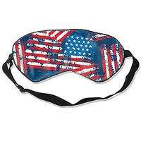 Premium Super Soft Breathable Eye Mask with Adjustable Strap - USA American Flag Patriotic - Light Blocking Sleep Mask for Travel, Nap, Yoga, Meditation