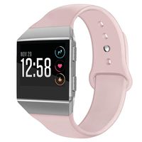 OenFoto Sport Bands Compatible Fit bit Ionic, Soft Silicone Wristband Replacement Watch Band Strap Accessory Bracelet for Fit bit Ionic Smart Watch, Sand Pink Large