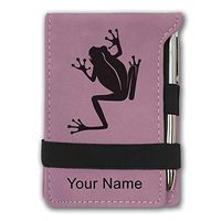 Mini Notepad, Tree Frog, Personalized Engraving Included (Pink)
