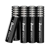 BONAI Rechargeable AA Batteries High Capacity 1.2V NiMh AA Rechargeable Batteries,Reliable Power & Low Self Discharge (Pack of 20) - UL Certification Battery