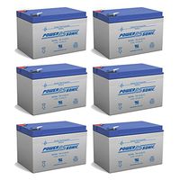 Power Sonic Battery Replacement PS-12120F2 PS-12120 F2,12V 12AH EA. - 6 Pack