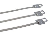 BAND-IT AH1115 Uncoated Tie, 200/300 Stainless Steel, 1/4" x 0.015" x 6" (Pack of 50)