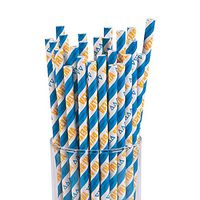 Fun Express - Delta Delta Delta Paper Straws (24pc - Party Supplies - Licensed Tableware - Misc Licensed Tableware - 24 Pieces
