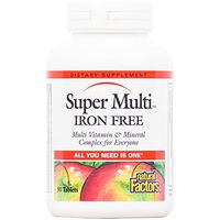 Natural Factors, Super Multi, Iron Free Daily Multivitamin and Mineral Support, 90 tablets (90 servings)