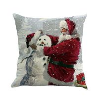 Litetao Christmas Printing Pillow Case, Dyeing Sofa Bed Home Decor Pillow Cover Cushion Cover for Party/Gift/Festival (F)