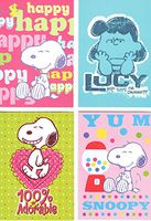 Peanuts Set of 8 Blank Notecards ~ Snoopy and Woodstock, Happy (3.5" x 5.25"; White Envelopes)