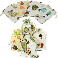 LanTian Burlap Bags, 20 Packs 3.7 x 5.5 Inch Drawstring Pouch Candy Gift Linen Pockets for Wedding Party Birthday Christmas Thanksgiving Halloween