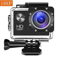 Action Camera, 12MP 1080P 2 Inch LCD Screen, Waterproof Sports Cam 120 Degree Wide Angle Lens, 30m Sport Camera DV Camcorder With with Rechargeable Batteries