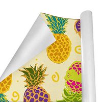 Gift Wrapping Paper Roll Cute Colorful Pineapple for Birthday,Holiday,Wedding,Baby Shower Gift Wrap - 3Rolls - 58inch x 23inch Per Roll