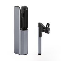 Bluetooth Earphone Ronz Wireless Bluetooth Headset Hands-Free Echo & Noise Cancellation Bluetooth4.1 Music Stereo Headphone with in-car Charging Dock and Power Bank Support Voice Command (Silver)