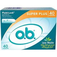 o.b. Applicator Free Digital Tampons, Super Plus, 40 Count Each (Value Pack of 3)