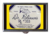 Vintage 1920s Condom Graphic Dr. Robinson's Decorative Pill Box