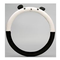Cute Winter Advanced Panda Car Steering Wheel Cover Wrap Car Interior Trim