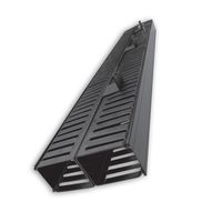 Quest Manufacturing 2-Post Rack Vertical Cable Manager Duct with Cover, 70 Cables per Side, 6', Black (VR-07-140)
