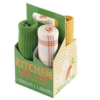 DII Cotton Dish Towels 18x28", Set of 4, Kitchen Gift Set, Drying and Cleaning Bar Towels for Everyday Cooking and Baking-Spring Garden