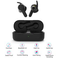 Pansonite True Bluetooth Earbuds with Charging Case, Bluetooth 5.0 Headphones with Built-in Mic, True Wireless in Ear Earbuds HD Stereo Sound, in Ear Headphone for Running for iPhone&Android