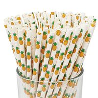 Just Artifacts Premium Biodegradable Paper Straws (100pcs, Pineapple)