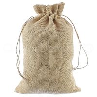 CleverDelights 8" x 12" Burlap Bags with Natural Jute Drawstring - 25 Pack - Burlap Pouch Sack Favor Bag for Showers Weddings Parties and Receptions - 8x12 inch
