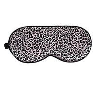 Sun Kea Women Elegant Leopard Eye Mask Girls Silk Sleeping Eye Cover for Shift Work Nap Blindfold(Pink)