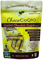 4noguilt - ChocoCoQ10 -70% Sugar Free Dark Chocolate - 60 mg CoQ10 per serving (4 Pack)