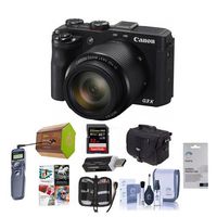 Canon PowerShot G3-X Digital Camera - Bundle with Camera Case, Spare Battery, 16GB SDHC Card, Cleaning Kit, Screen Protector, Pro Software Package, Wired Shutter Release, Memory Wallet, Card Reader