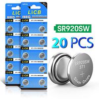 LiCB 20 Pack SR920SW 371 370 AG6 Battery 1.5V Button Cell Watch Batteries