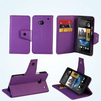 AceAbove HTC One M7 Case Wallet [Purple] Protective & Stand Case for HTC One M7