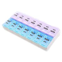 Lemoning Weekly Pill Box 7 Day Pill Box Medicine Tablet Dispenser Organiser Weekly Storage Case for AM PM