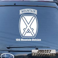3S MOTORLINE 10th Mountain Division US Army Decal Sticker Car Vinyl Pick Size Color die Cut no Background a (White, 12'' (30.5cm))
